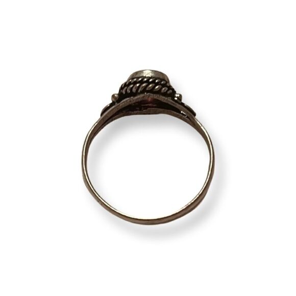 Garnet Silver Plated Ring Size 8.5 - Picture 4 of 5